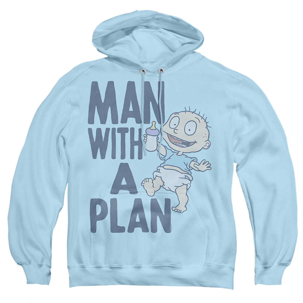 Rugrats Man With A Plan Mens Hoodie Light Blue