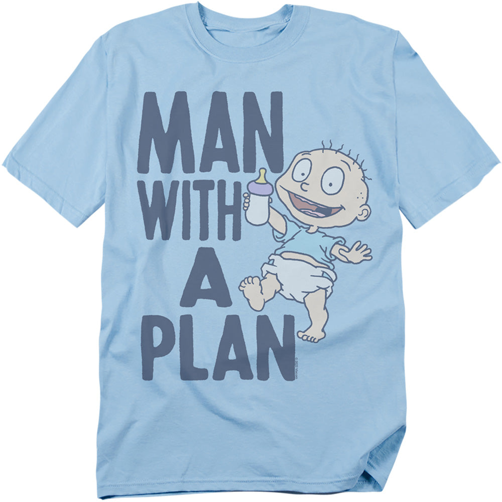 Rugrats Man With A Plan Mens T Shirt Light Blue