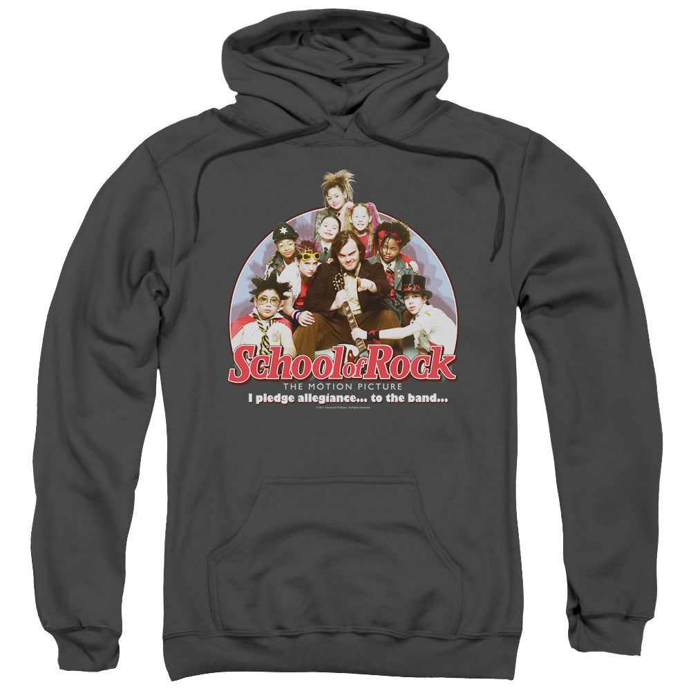 School Of Rock I Pledge Allegiance Mens Hoodie Charcoal Officially Licensed