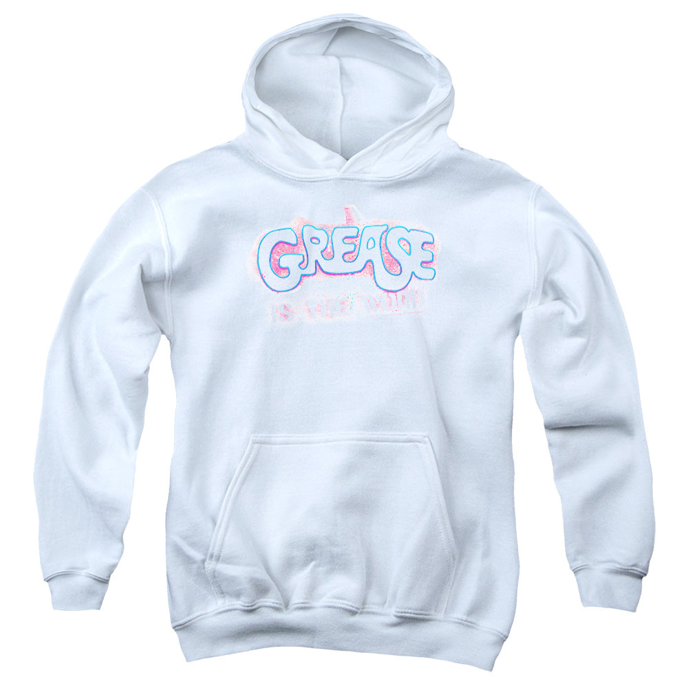 Grease Grease Is The Word Kids Youth Hoodie White Officially Licensed
