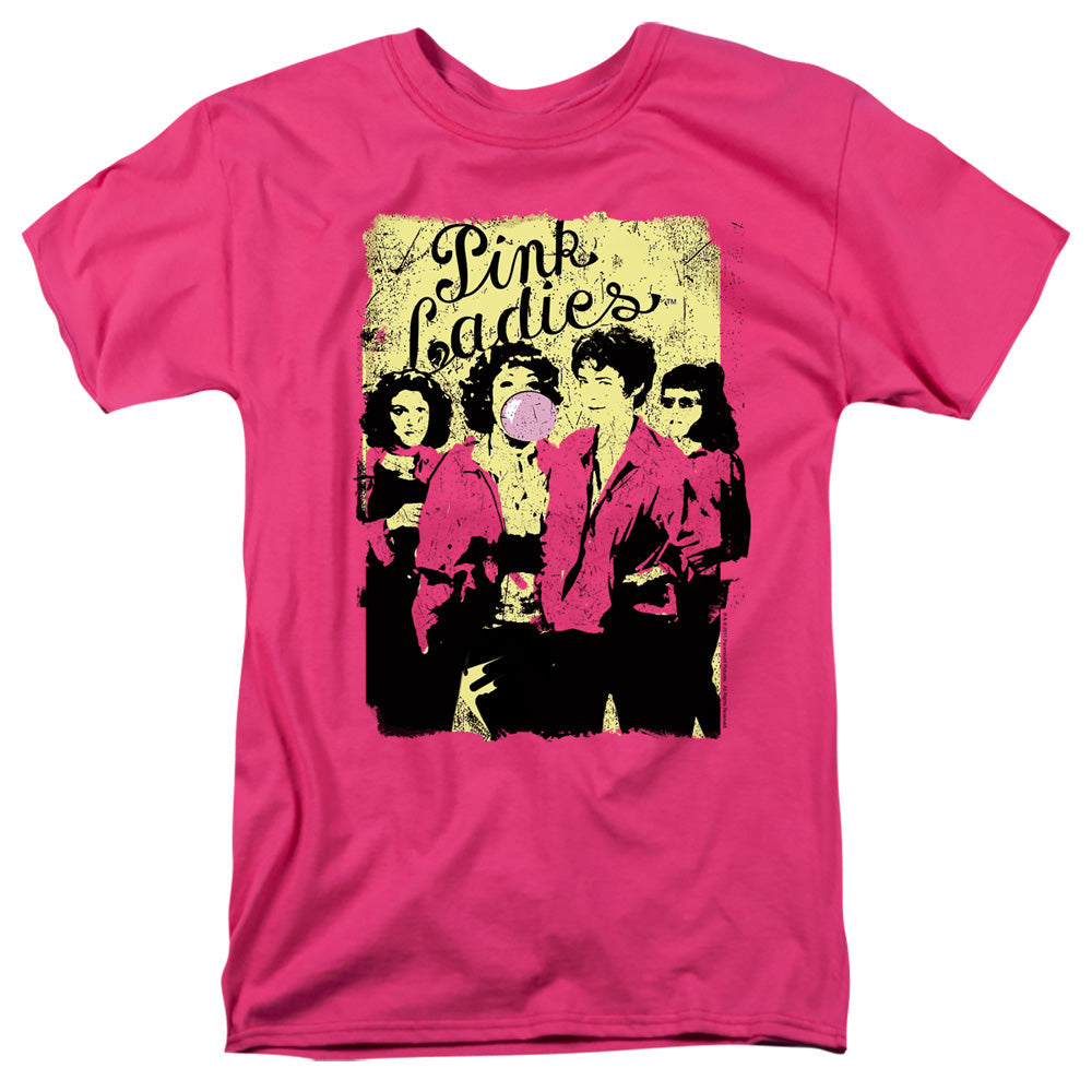 Grease Pink Ladies Mens T Shirt Hot Pink Officially Licensed