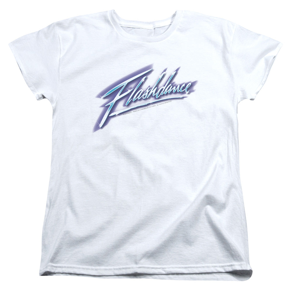 Flashdance Logo Womens T Shirt White Officially Licensed
