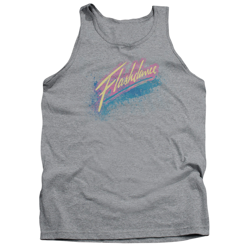 Flashdance Spray Logo Mens Tank Top Shirt Athletic Heather Officially Licensed