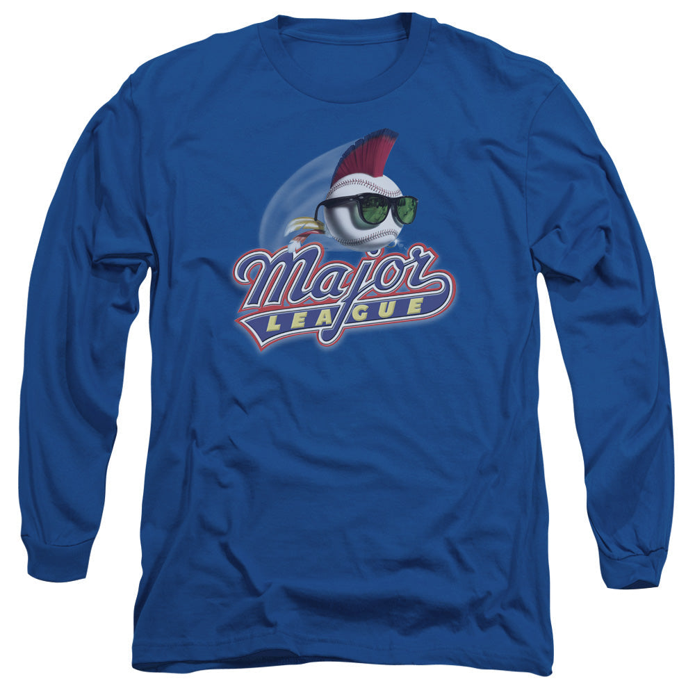 Major League Title Mens Long Sleeve Shirt Royal Blue Officially Licensed