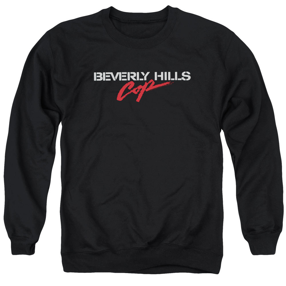 Beverly Hills Cop Logo Mens Crewneck Sweatshirt Black Officially Licensed