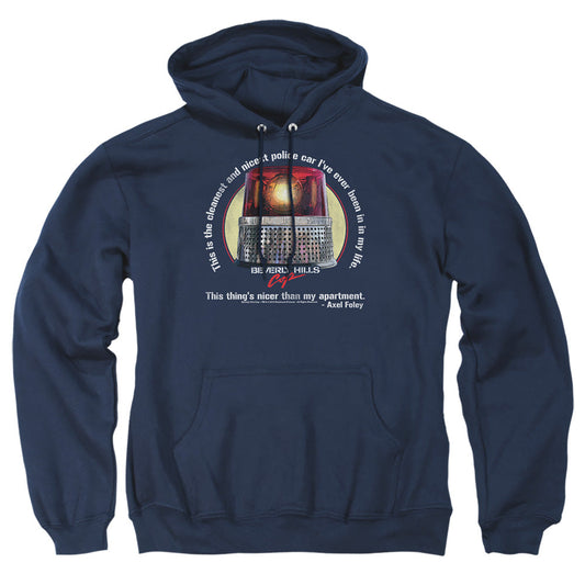 Beverly Hills Cop Nicest Police Car Mens Hoodie Navy Officially Licensed