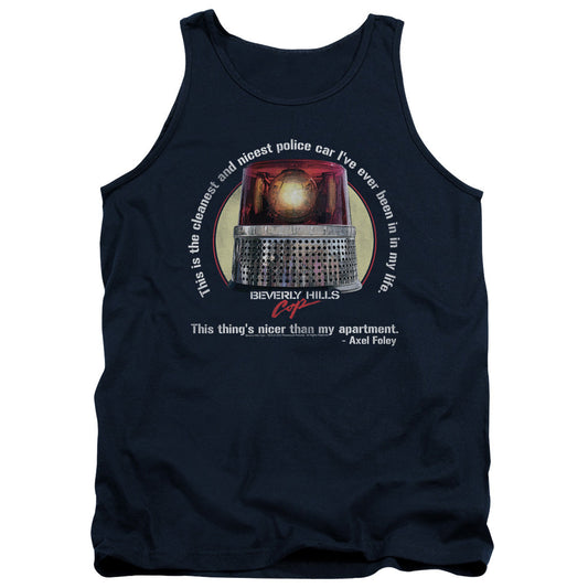 Beverly Hills Cop Incest Police Car Mens Tank Top Shirt Navy Blue Officially Licensed