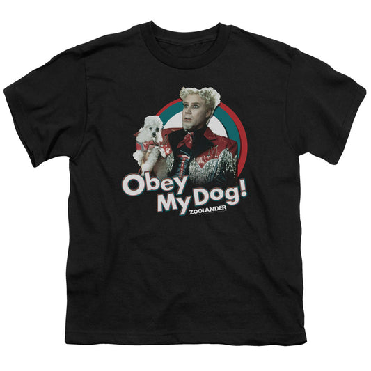 Zoolander Obey My Dog Kids Youth T Shirt Black Officially Licensed