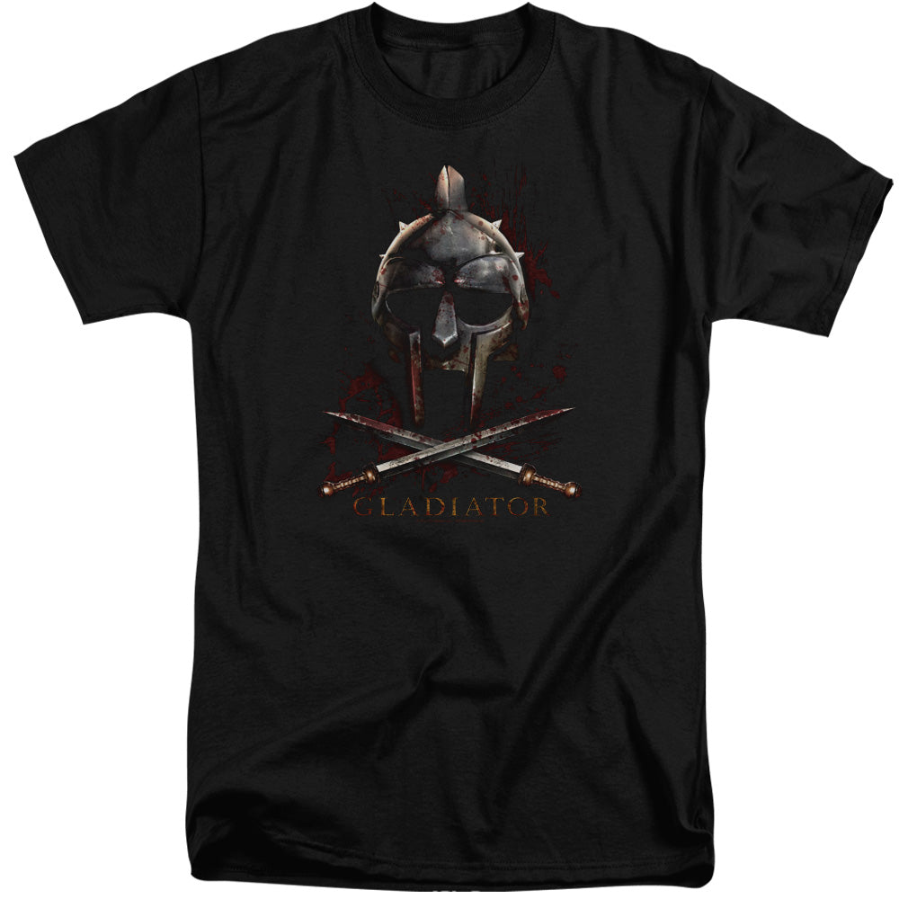 Gladiator Helmet Mens Tall T Shirt Black Officially Licensed