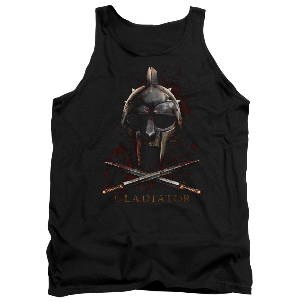Gladiator Helmet Mens Tank Top Shirt Black Officially Licensed