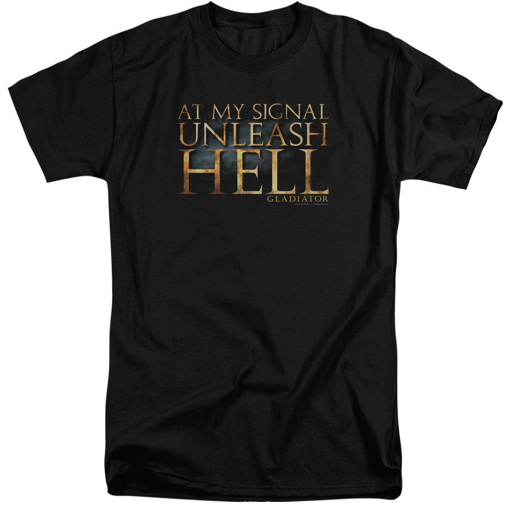 Gladiator Unleash Hell Mens Tall T Shirt Black Officially Licensed