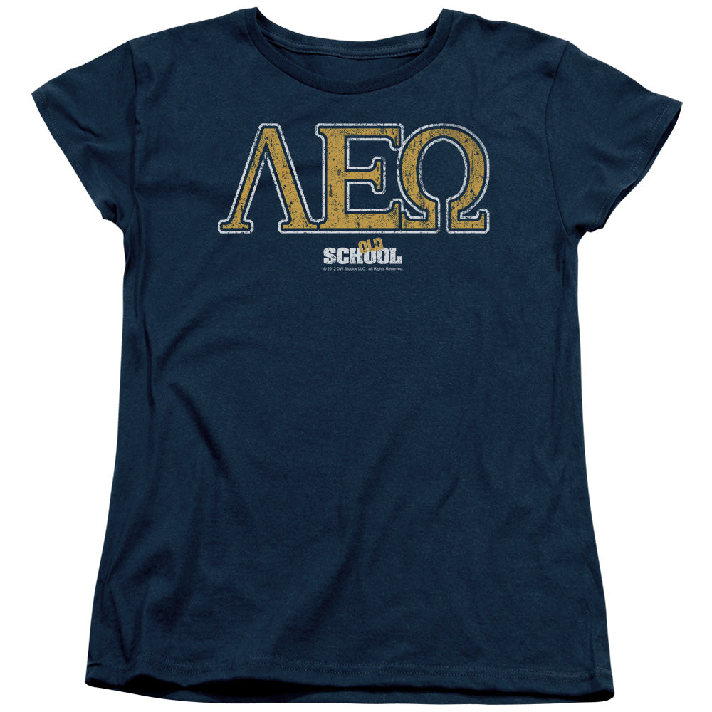 Old School Leo Womens T Shirt Navy Blue Officially Licensed