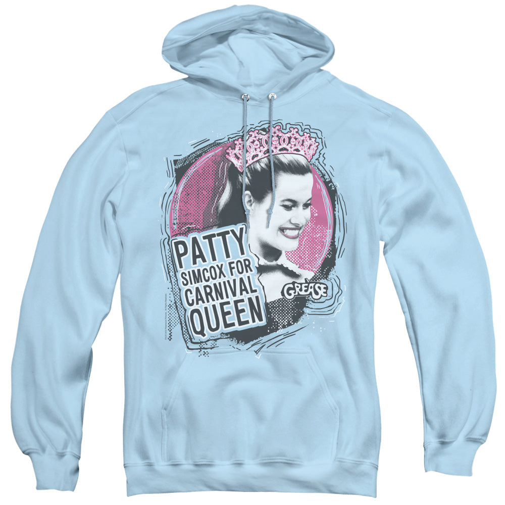 Grease Carnival Queen Mens Hoodie Light Blue Officially Licensed