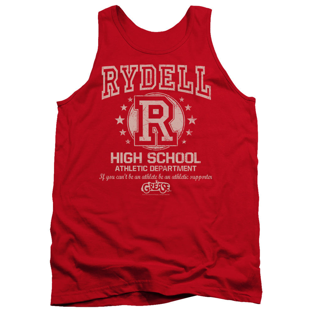 Grease Rydell High Mens Tank Top Shirt Red Officially Licensed