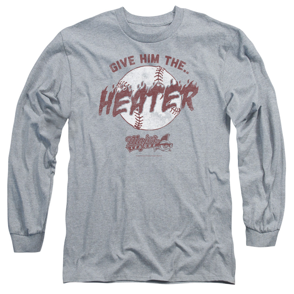 Major League The Heater Mens Long Sleeve Shirt Athletic Heather Officially Licensed