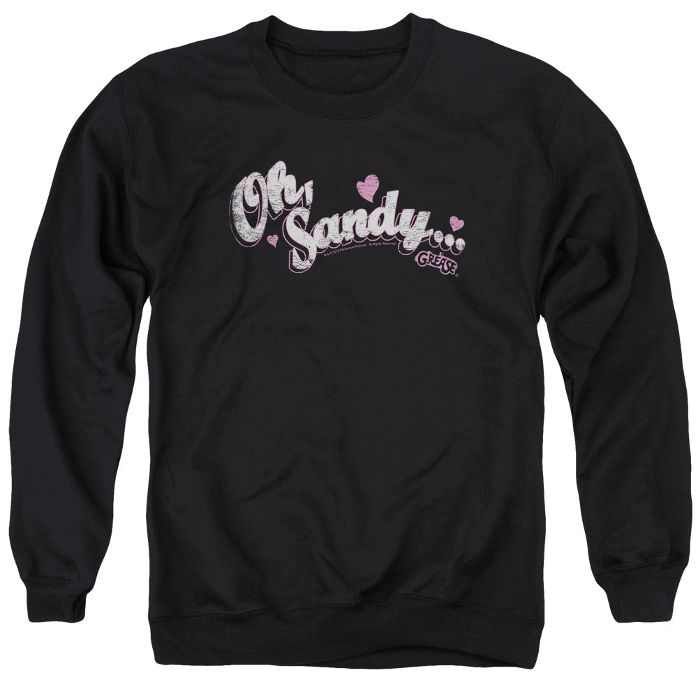 Grease Oh Sandy Mens Crewneck Sweatshirt Black Officially Licensed