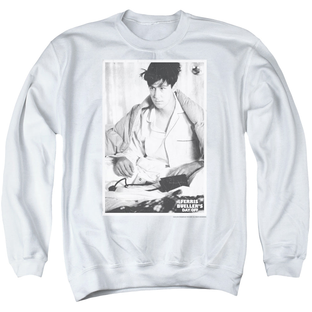 Ferris Bueller Cameron Mens Crewneck Sweatshirt White