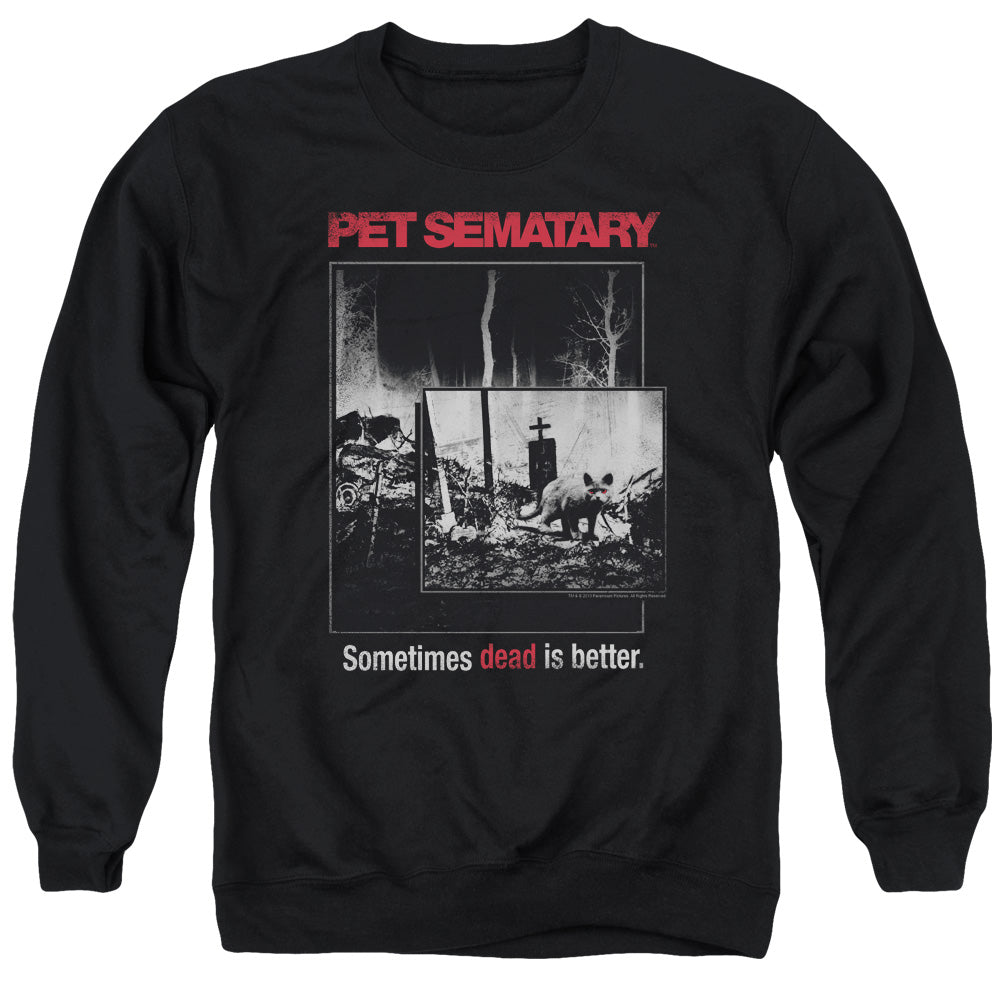 Pet Sematary Cat Poster Mens Crewneck Sweatshirt Black Officially Licensed