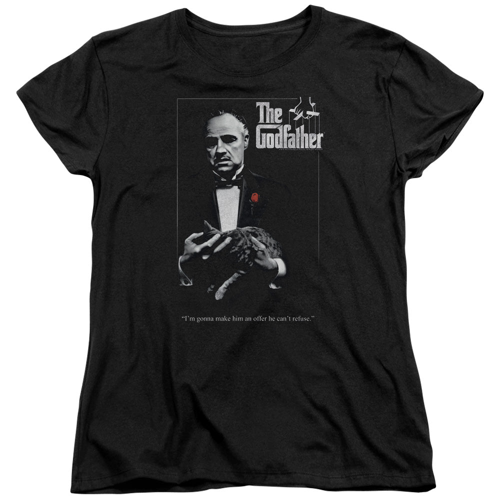 The Godfather Poster Womens T Shirt Black Officially Licensed