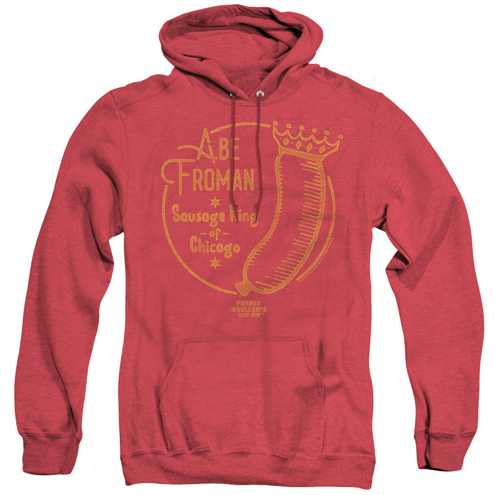 Ferris Buellers Day Off Abe Froman Heather Mens Hoodie Red Officially Licensed