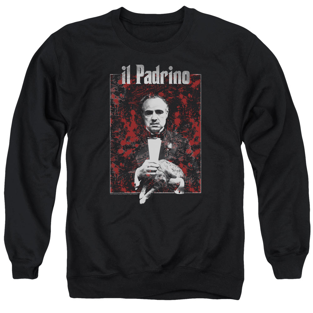 The Godfather Sangue Mens Crewneck Sweatshirt Black Officially Licensed