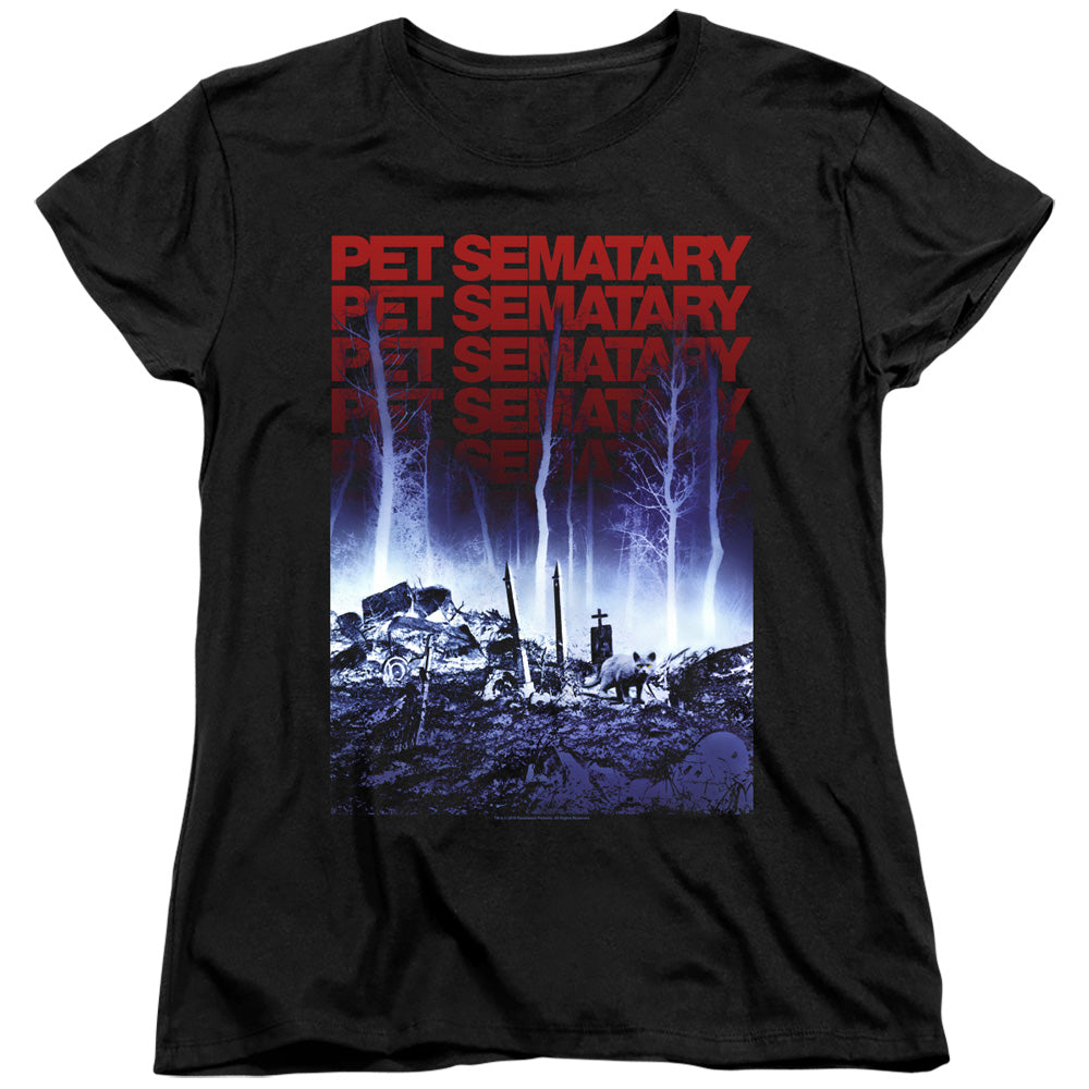 Pet Sematary Sematary Womens T Shirt Black Officially Licensed
