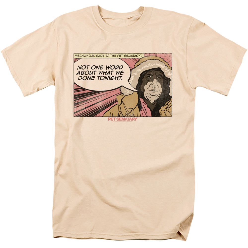 Pet Sematary Not One Word Mens T Shirt Cream Officially Licensed