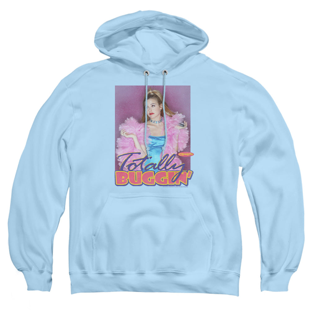 Clueless Totally Buggin Mens Hoodie Light Blue Officially Licensed