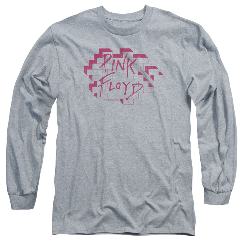 Roger Waters Wall Logo Mens Long Sleeve Shirt Athletic Heather Officially Licensed