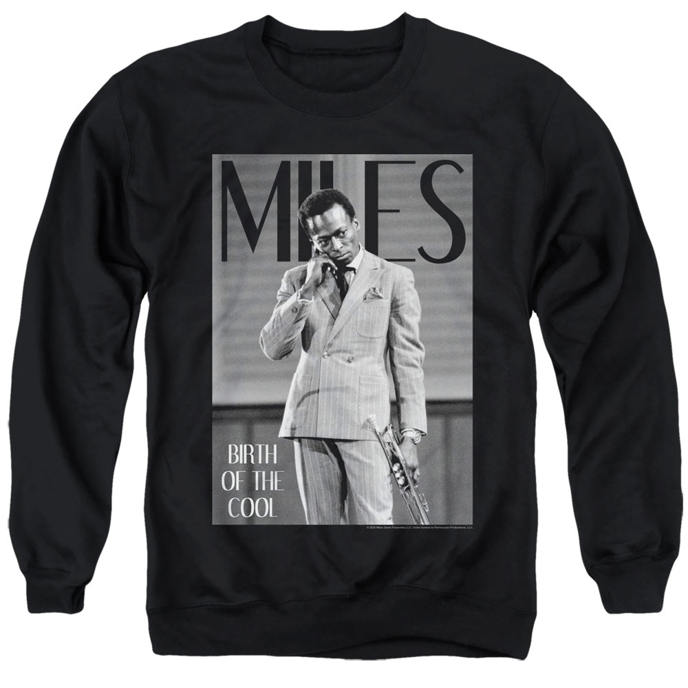 Miles Davis Simply Cool Mens Crewneck Sweatshirt Black Officially Licensed