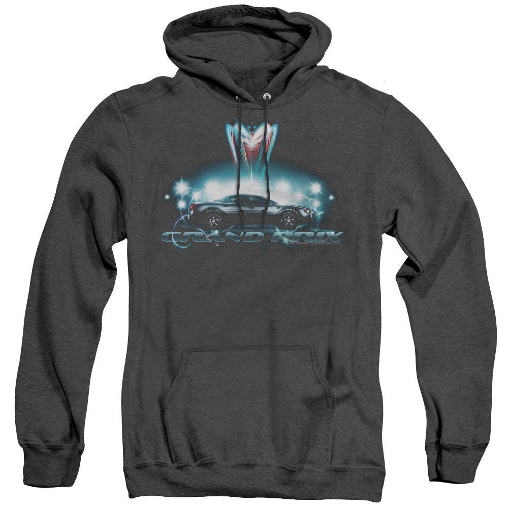 Pontiac Silver Grand Prix Mens Heather Hoodie Black Officially Licensed