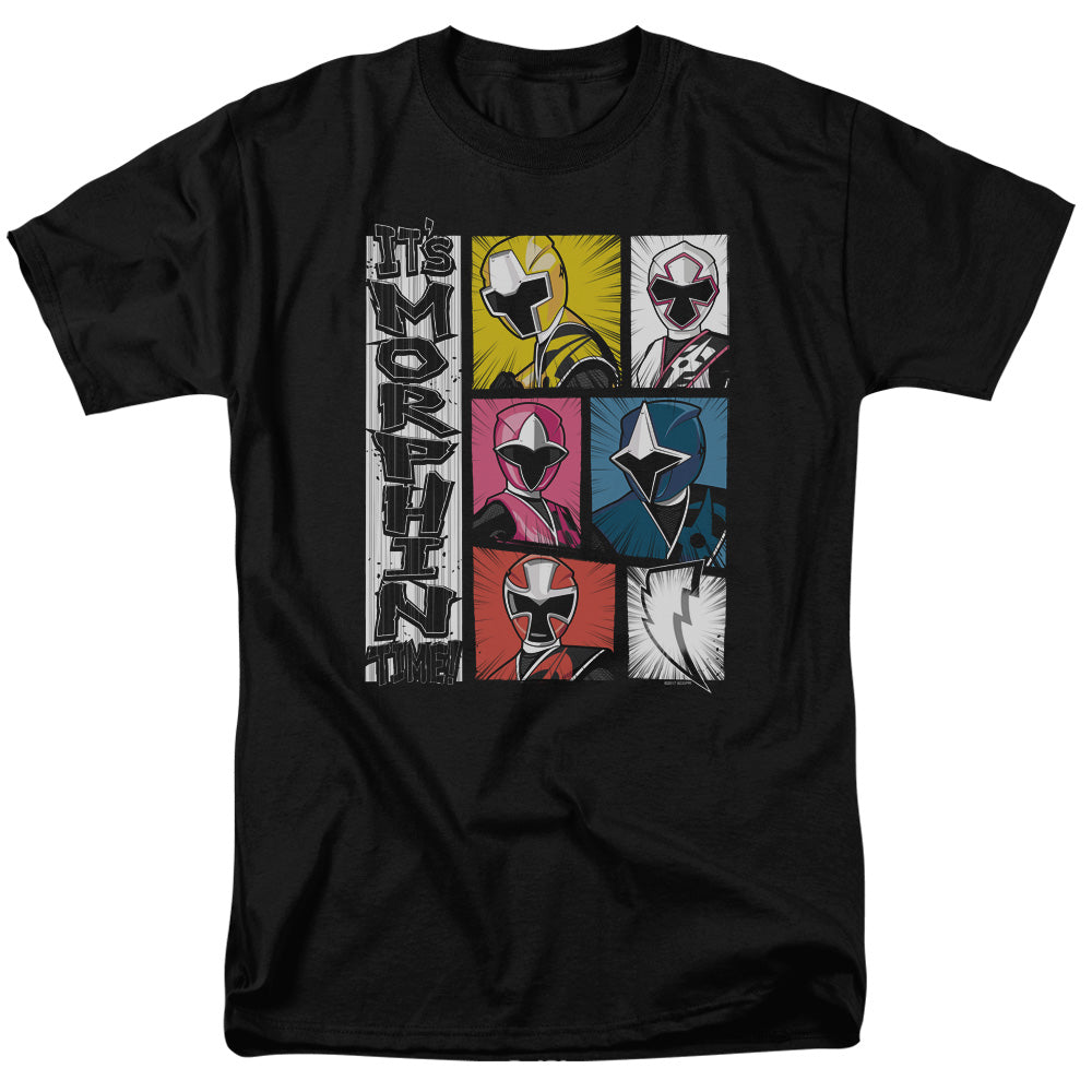 Power Rangers Its Morphin Time Mens T Shirt Black Officially Licensed