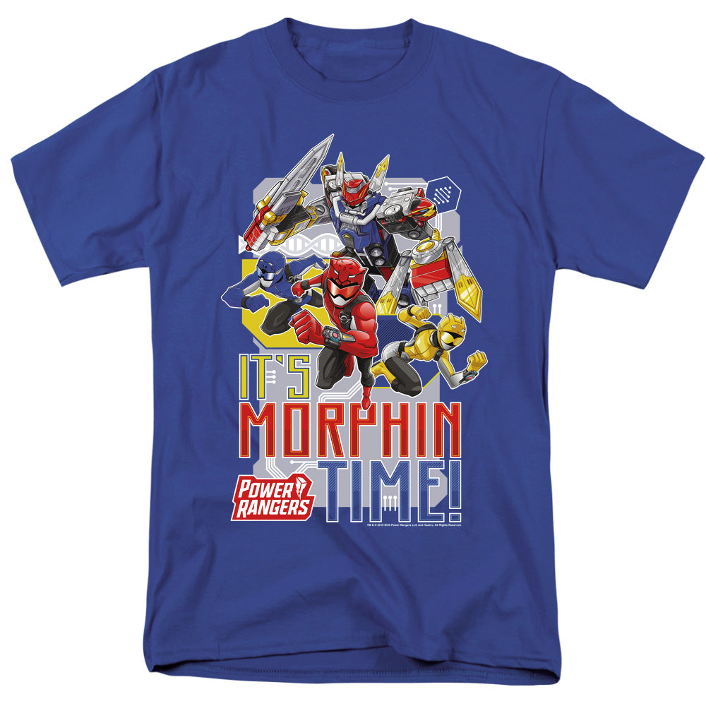 Power Rangers Morphin Time Mens T Shirt Royal Blue Officially Licensed