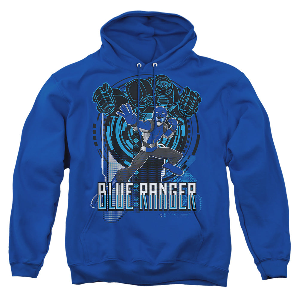 Power Rangers Blue Ranger Mens Hoodie Royal Blue Officially Licensed