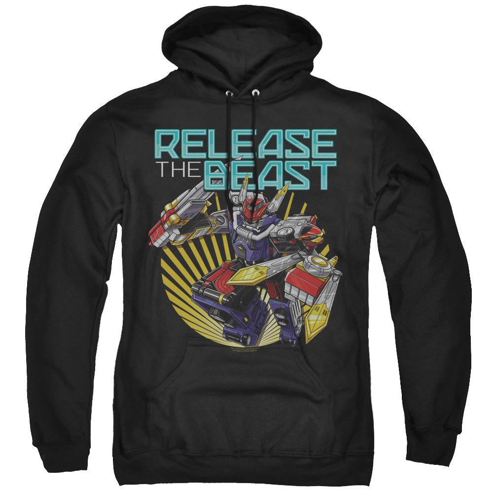 Power Rangers Beast Release Mens Hoodie Black Officially Licensed