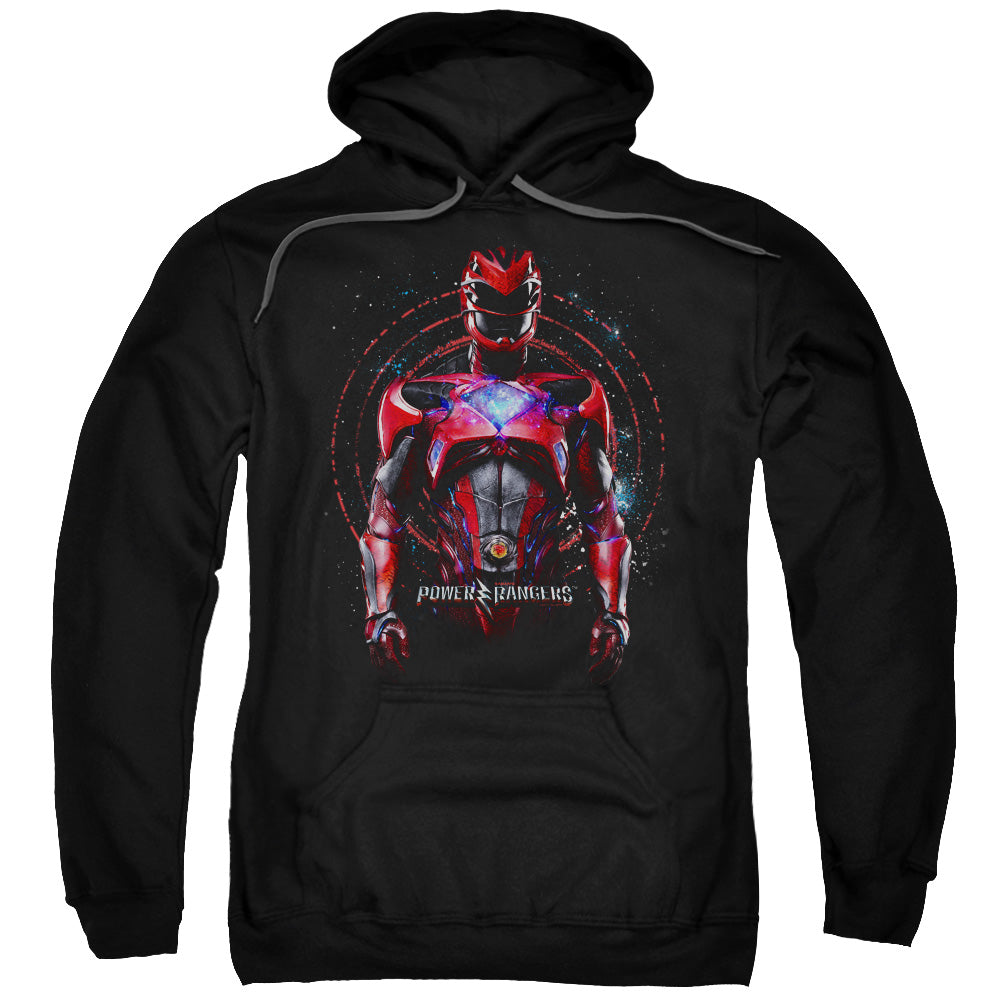Power Rangers Red Ranger Mens Hoodie Black Officially Licensed