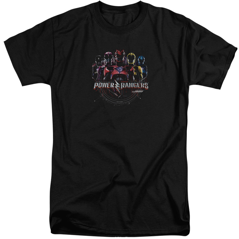 Power Rangers Ranger Circuitry Mens Tall T Shirt Black Officially Licensed