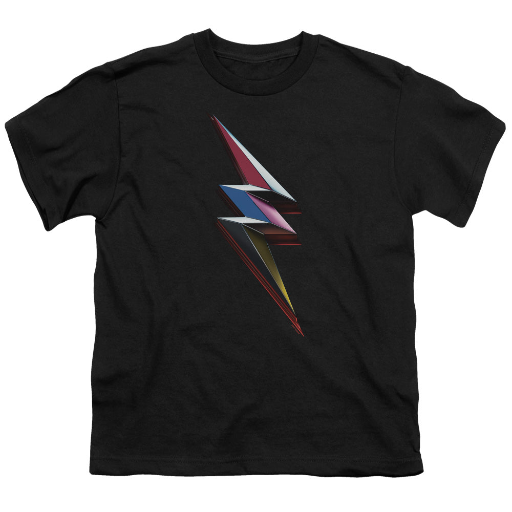 Power Rangers Movie Bolt Kids Youth T Shirt Black Officially Licensed