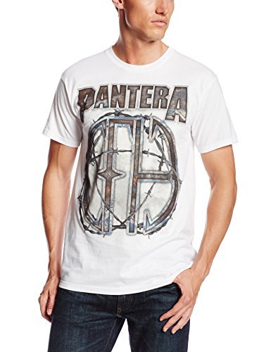 Pantera Men'S Pantara 81 T-Shirt T-Shirt, White, Large [T-Shirt] - Rock Band Apparel