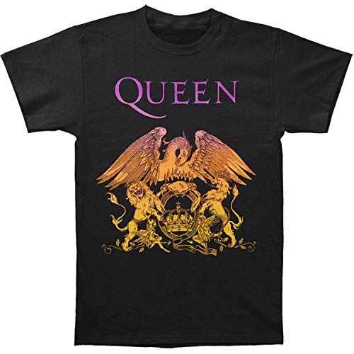 Queen QUEEN CREST GRADIENT BLACK SS TEE XL [T-Shirt] - Rock Band Apparel