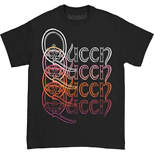 Queen QUEEN REPEAT LOGO BLACK SS TEE LARGE [T-Shirt] - Rock Band Apparel