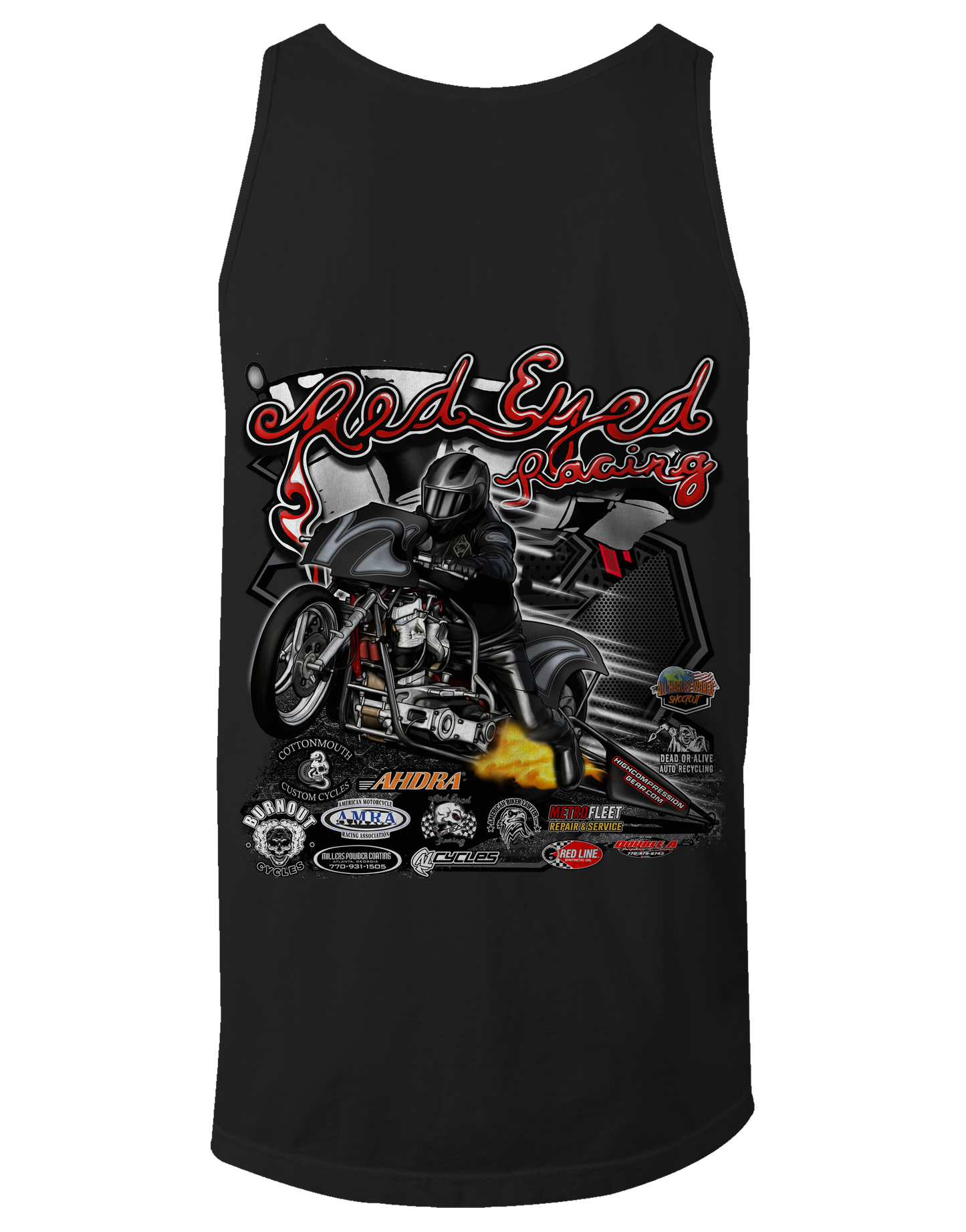 Red Eyed Racing Tank Tops
