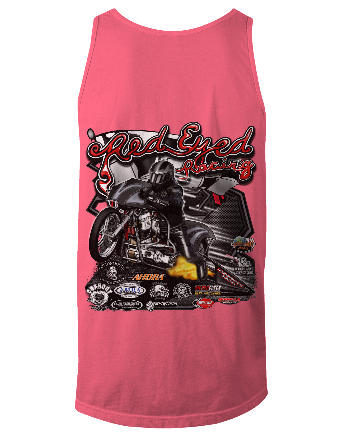 Red Eyed Racing Tank Tops