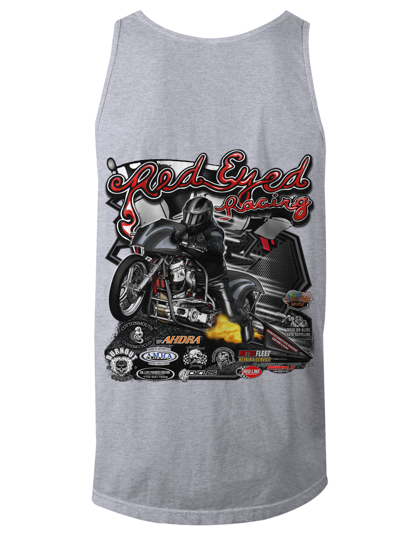 Red Eyed Racing Tank Tops