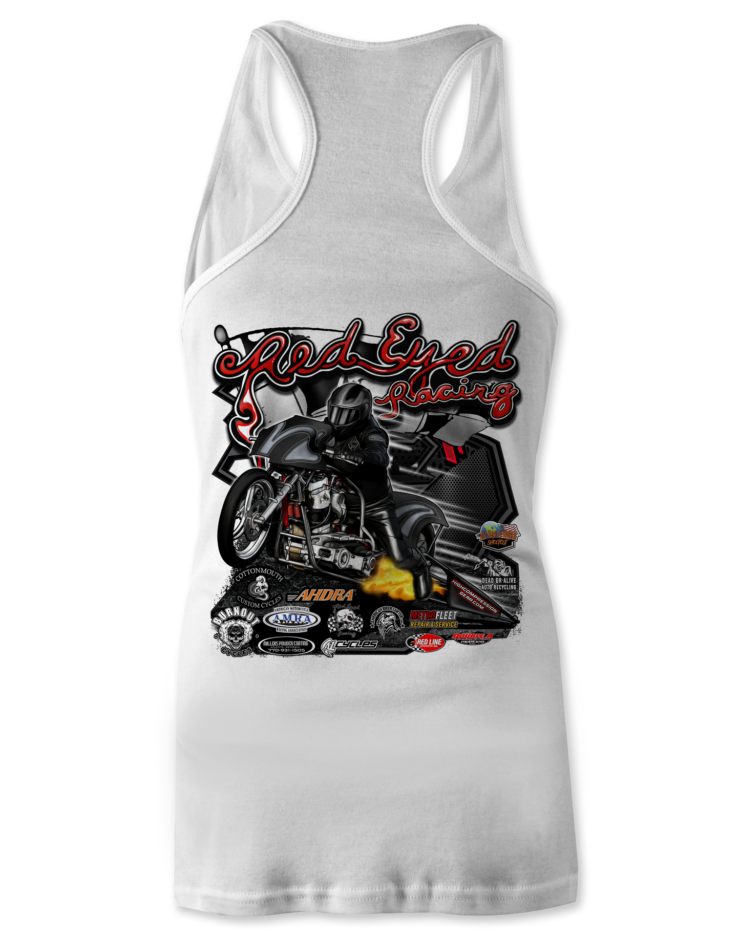 Red Eyed Racing Tank Tops