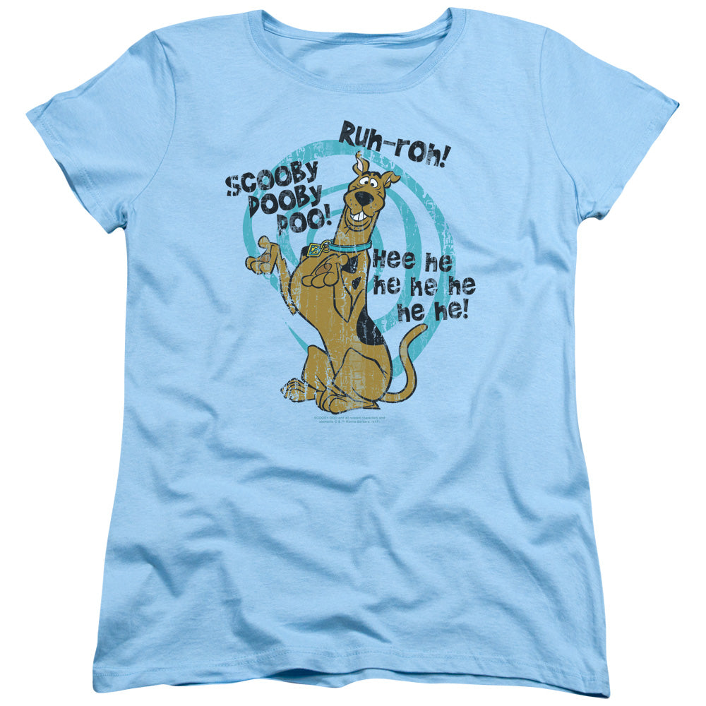 Scooby Doo Quoted Womens T Shirt Light Blue Officially Licensed