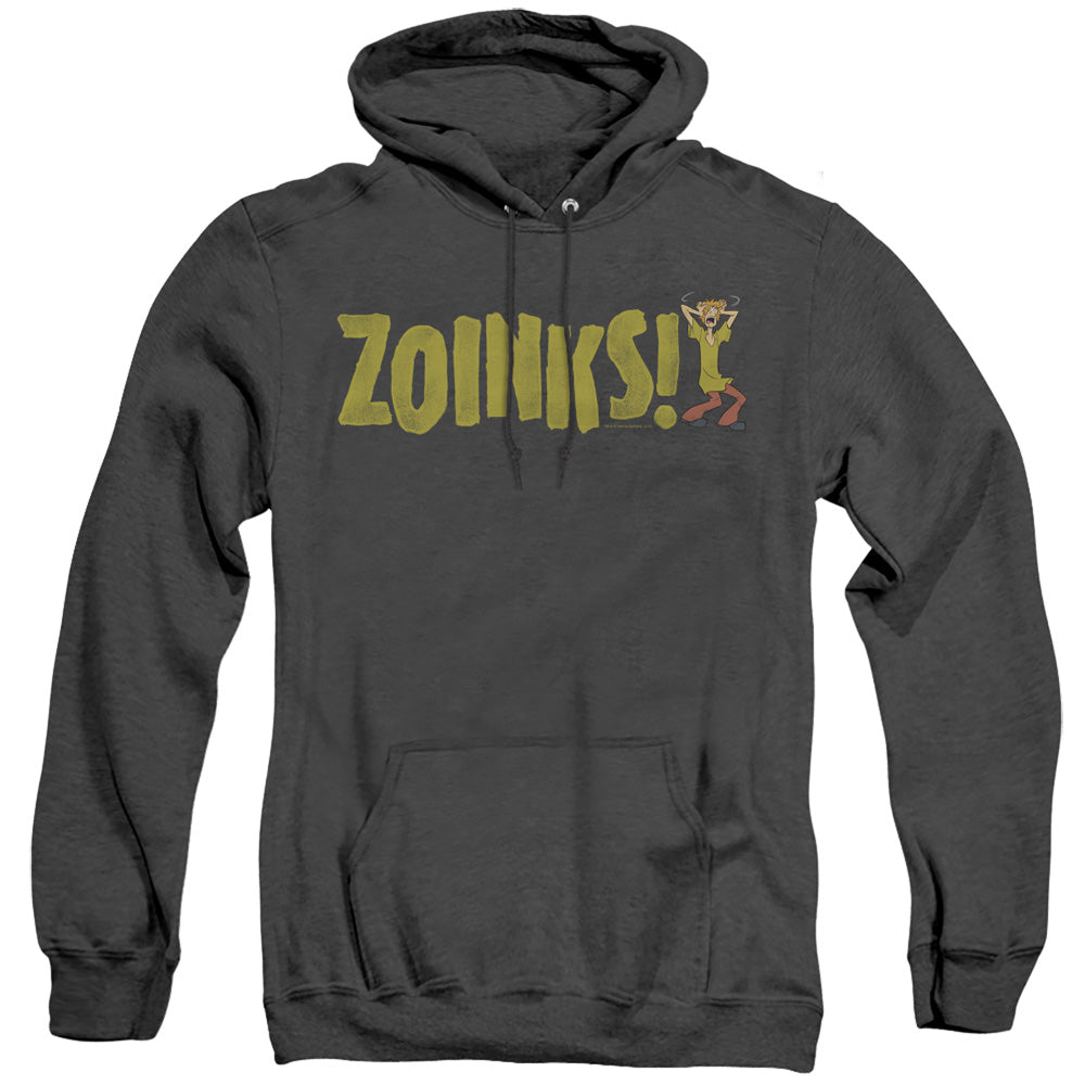 Scooby Doo Zoinks Mens Heather Hoodie Black Officially Licensed