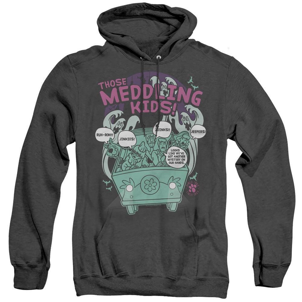 Scooby Doo Meddling Since 1969 Mens Heather Hoodie Black Officially Licensed