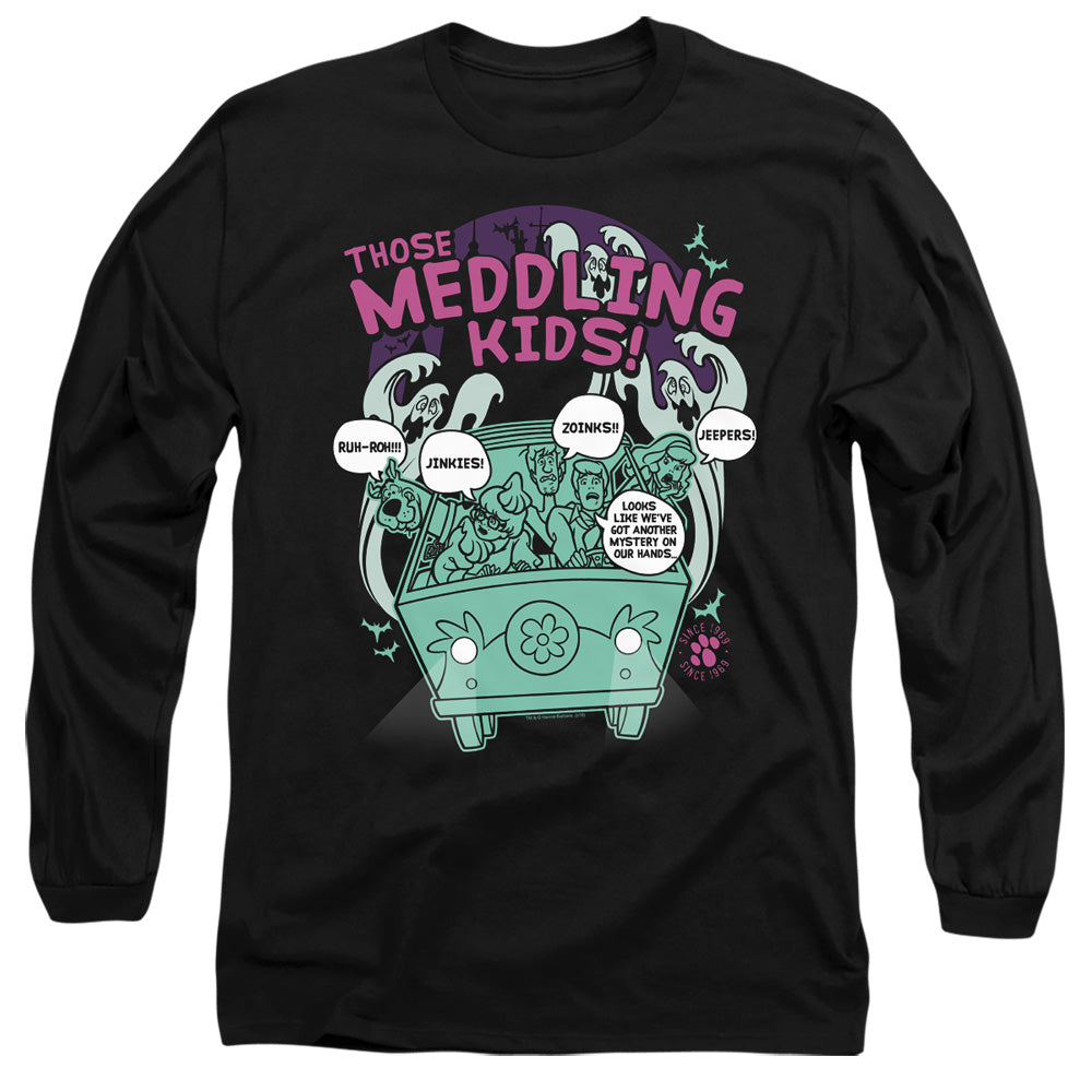 Scooby Doo Meddling Since 1969 Mens Long Sleeve Shirt Black Officially Licensed Officially Licensed