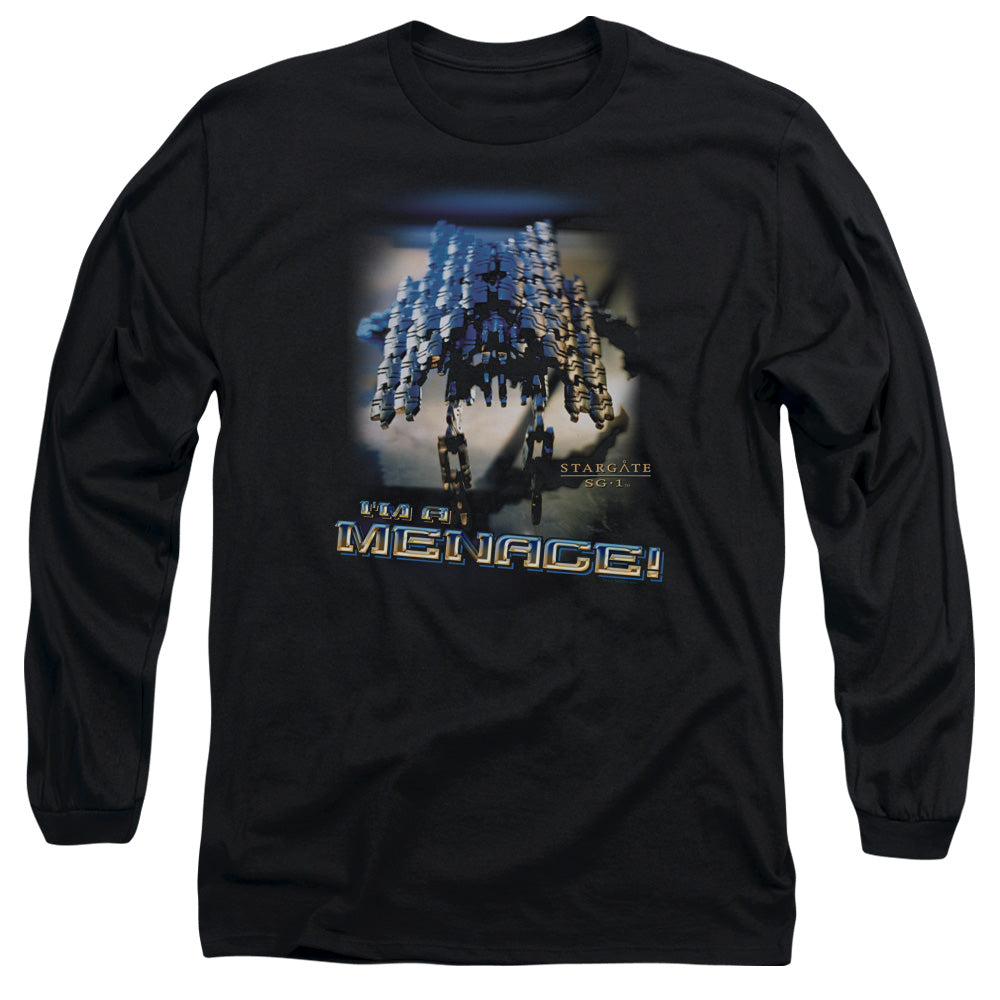 Sg1 Menace Mens Long Sleeve Shirt Black Officially Licensed